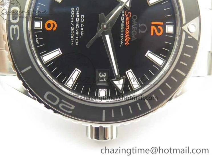 1218 Durable Planet Ocean Professional Ceramic Bezel 45.5mm 1:1 VSF Best Edition Orange Markers on SS Bracelet A8500 Super Clone 8052